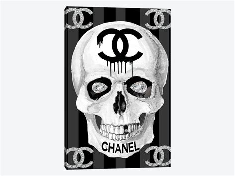 gold and pink skull canvas chanel|Chanel Skull Canvas Print by Studio One .